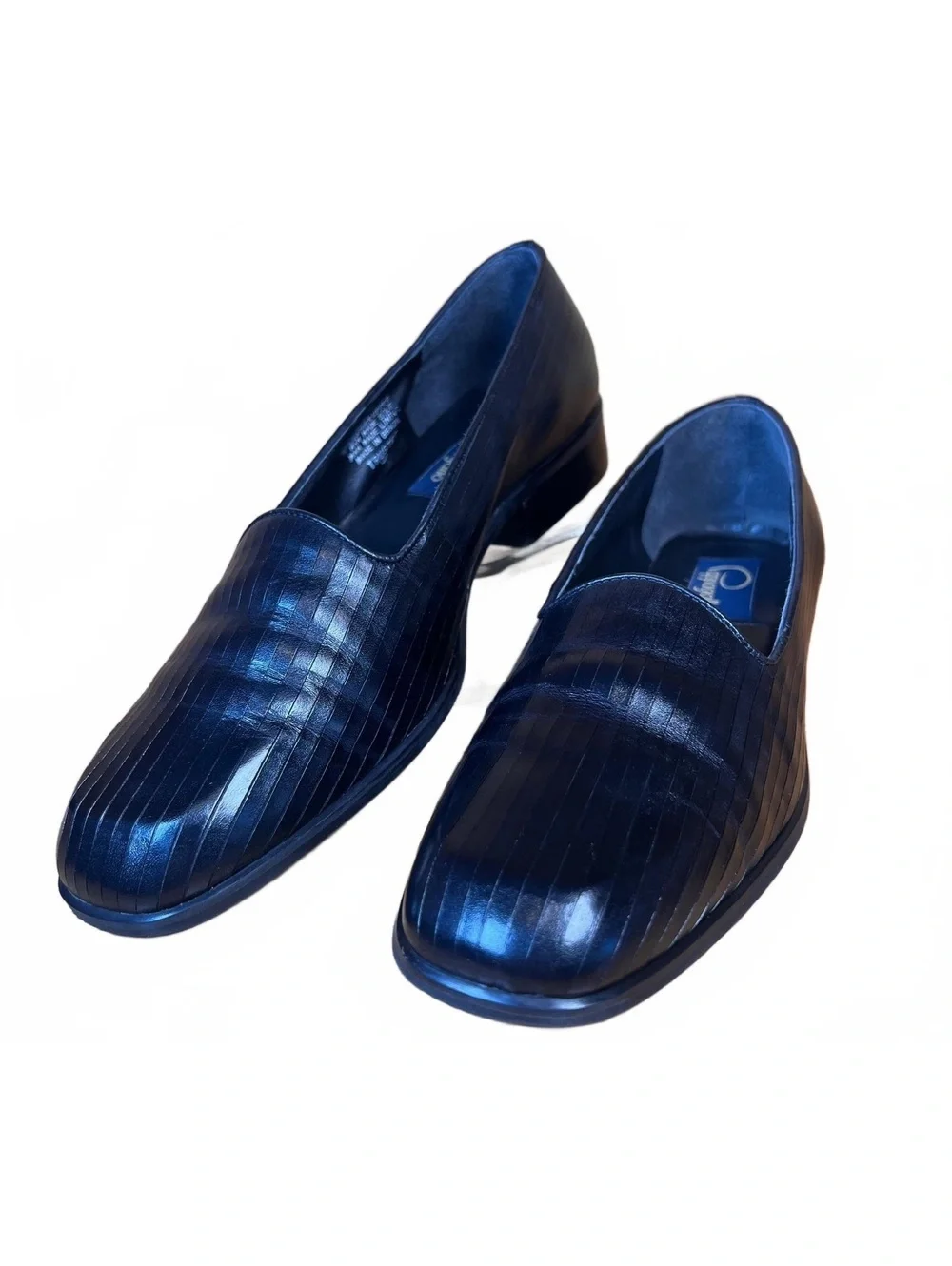 Cappagallo Black Leather Slip-On Loafers Size 11